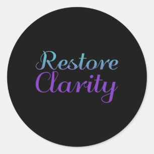 Restore Clarity Suicide Prevention Depression Awar Classic Round Sticker