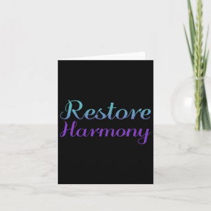 Restore Harmony Suicide Prevention Depression Awar Card