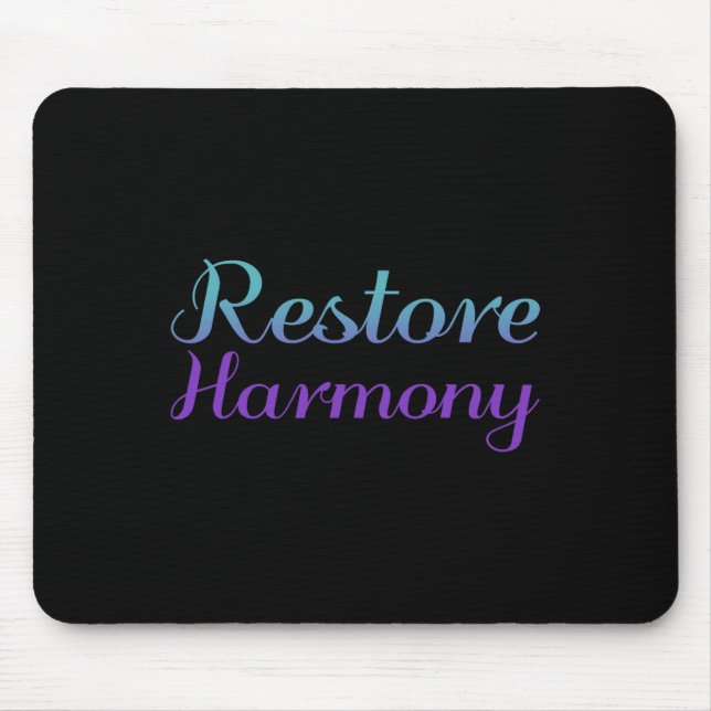 Restore Harmony Suicide Prevention Depression Awar Mouse Mat (Front)