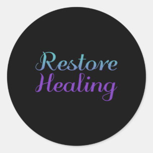 Restore Healing Suicide Prevention Depression Awar Classic Round Sticker