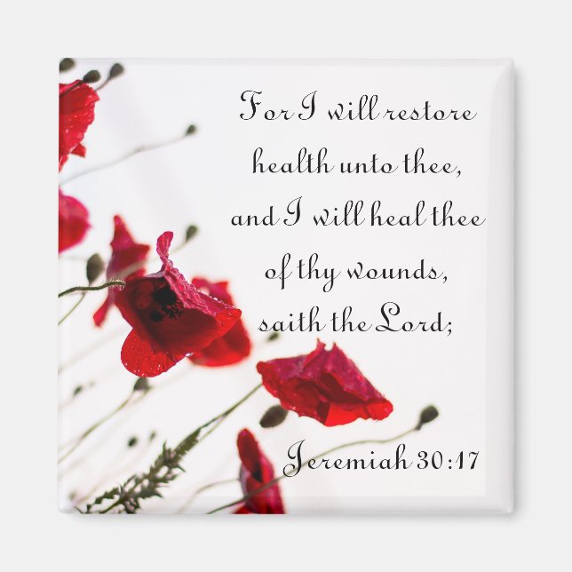 Restore Health and Heal Thee of Thy Wounds Magnet (Front)