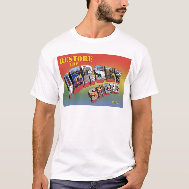 Restore Jersey Shore Hurricane Relief tee shirt (Front)