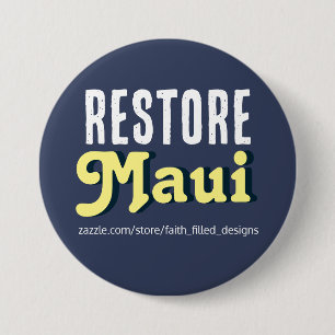 Restore Maui 7.5 Cm Round Badge