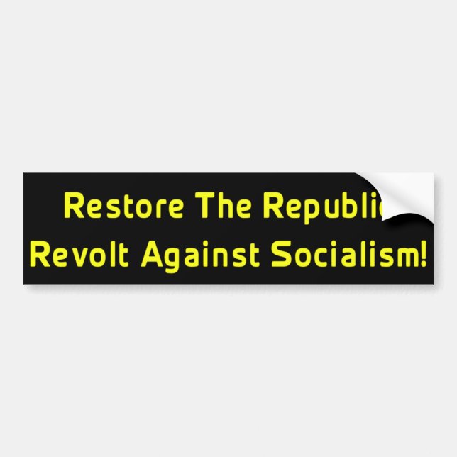 Restore The Republic Bumper Sticker (Front)