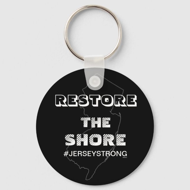 RESTORE THE SHORE - Jersey Keychain (Front)
