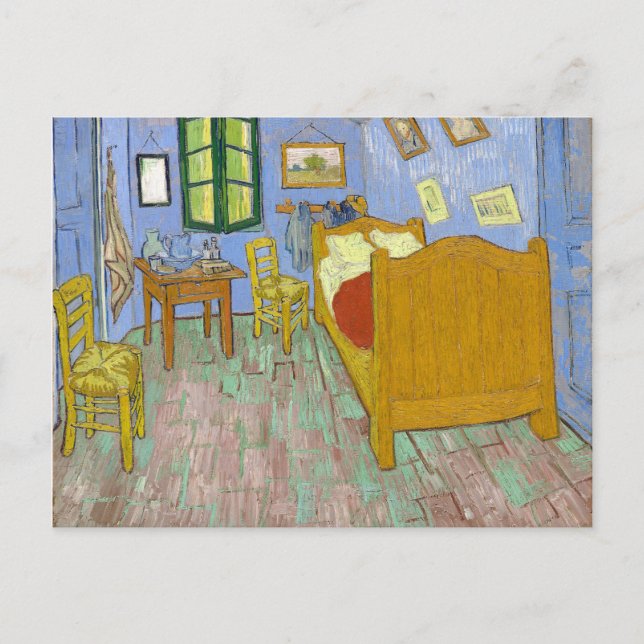 Restored Colourful Van Gogh Bedroom at Arles Art Postcard (Front)