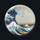 Restored Great Wave off Kanagawa by Hokusai Paper Plate<br><div class="desc">The Great Wave off Kanagawa (神奈川沖浪裏 Kanagawa-oki nami ura?, "Under a wave off Kanagawa"), also known as The Great Wave or simply The Wave, is a woodblock print by the Japanese ukiyo-e artist Hokusai. It was published sometime between 1829 and 1833[1] in the late Edo period as the first print...</div>