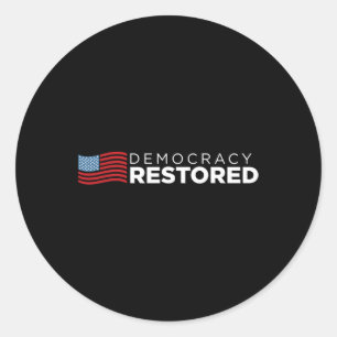 Restored January 20th 2021 Biden Harris  Classic Round Sticker
