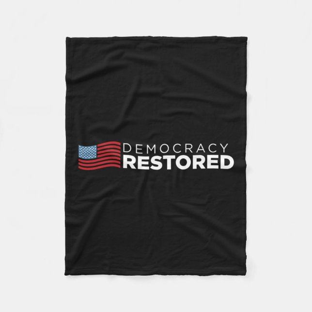 Restored January 20th 2021 Biden Harris  Fleece Blanket (Front)