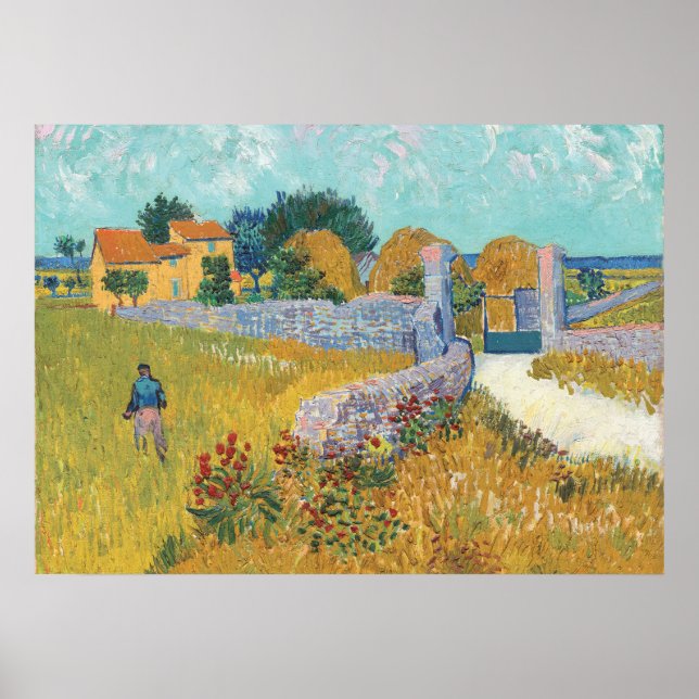 Restored Van Gogh Farmhouse in Provence France Poster (Front)