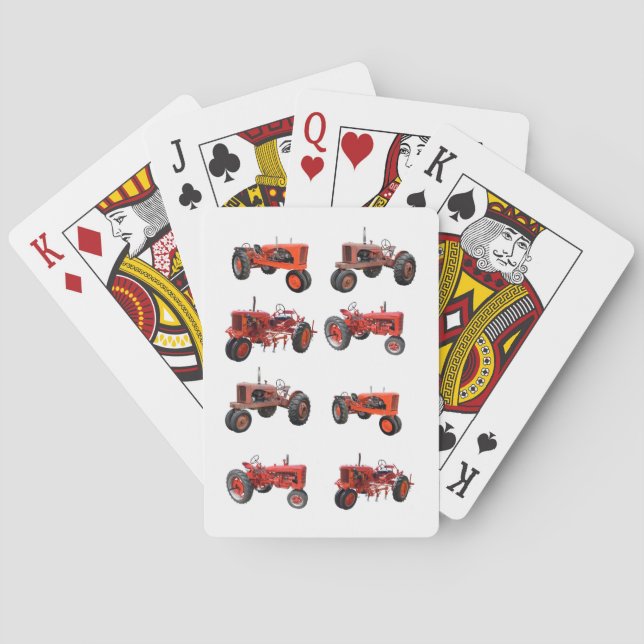 Restored Vintage Tractors Playing Cards (Back)