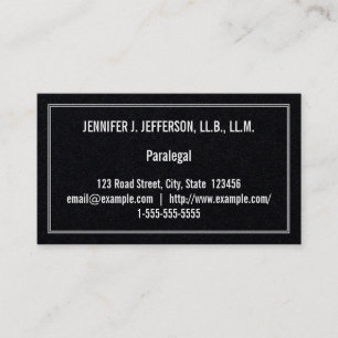 Restrained Paralegal Business Card