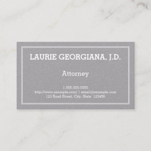 Restrained, Plain Attorney Business Card