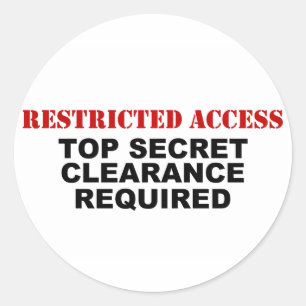 Restricted Access Classic Round Sticker