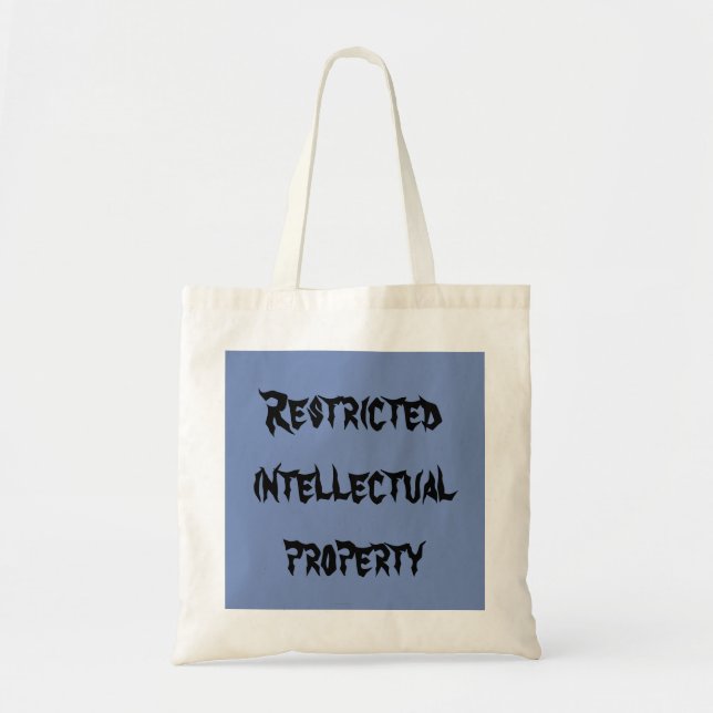 restricted intellectual property orphan black tote bag (Front)