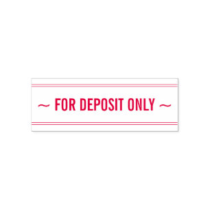 Restrictive Endorsement Rubber Stamp