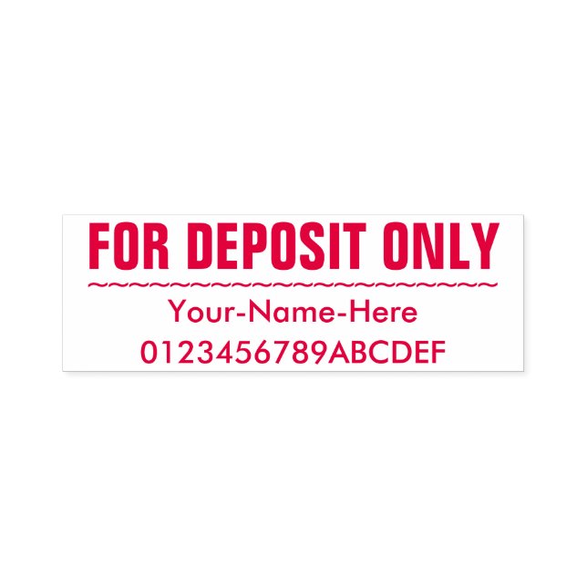 Restrictive Endorsement w/ Custom Name Self-inking Stamp (Design)