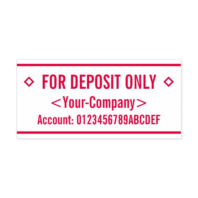 Restrictive Indorsement and Name Rubber Stamp (Design)