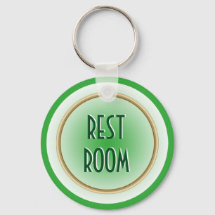 Restroom Green Key Ring