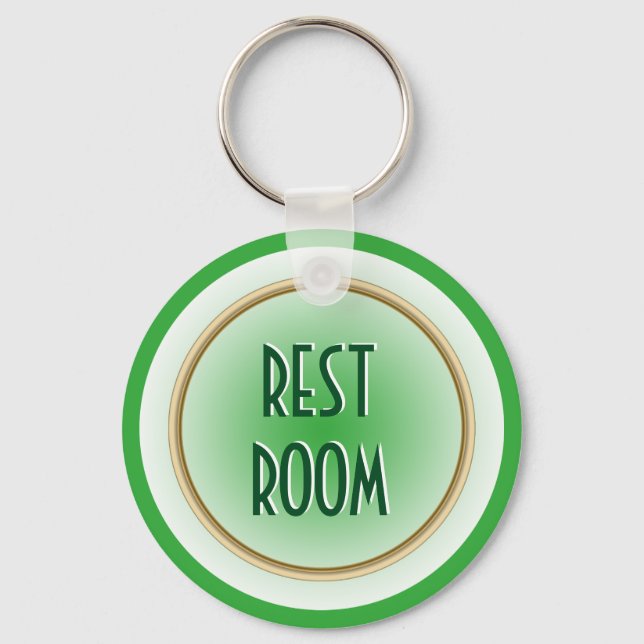 Restroom Green Key Ring (Front)