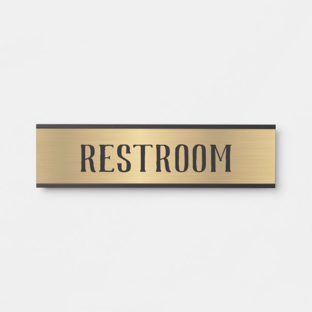 Restroom Hanging Door Signs Sign Name Plate (Front)