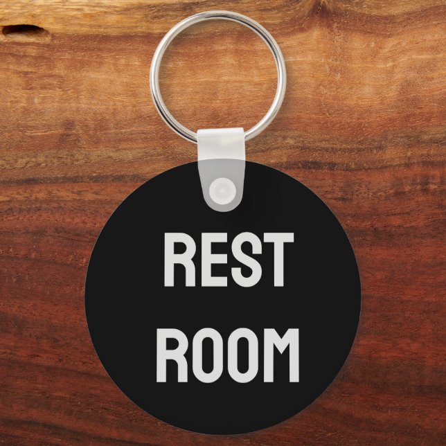 Restroom Keys geust house or business Keychain (Front)