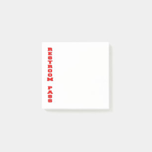 Restroom Pass Post-it Notes