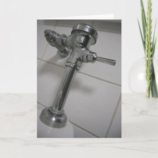 "Restroom Pipes" Birthday Card (Front)