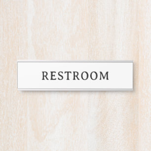RESTROOM Professional Modern Door Name Plate