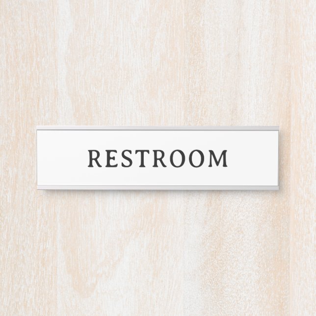 RESTROOM | Professional Modern Door Name Plate  (Front)