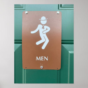 Restroom Sign Cowboy