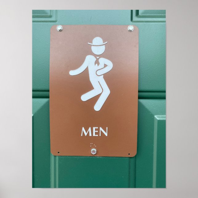 Restroom Sign Cowboy (Front)