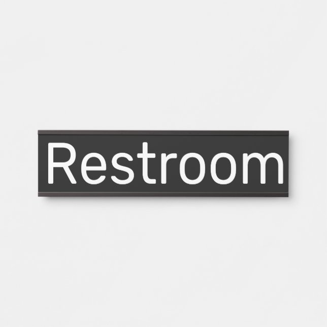Restroom Sign Hanging Door Signs Name Plate (Front)