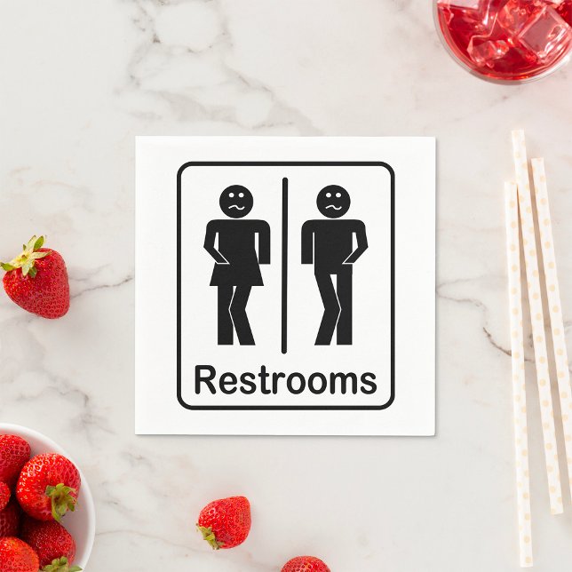 Restrooms Sign Paper Napkins (Creator Uploaded)