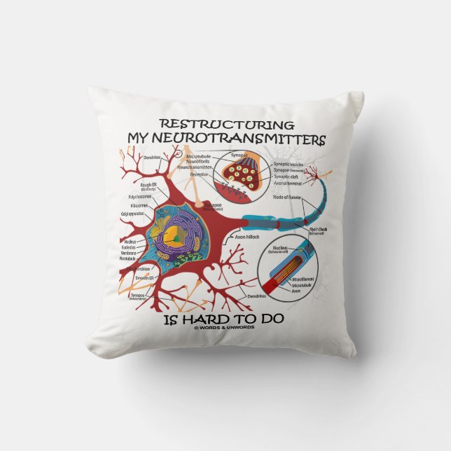 Restructuring My Neurotransmitters Is Hard To Do Cushion (Front)