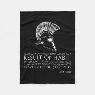 Result Of Habit - Ancient Greek Philosophy - Arist Fleece Blanket