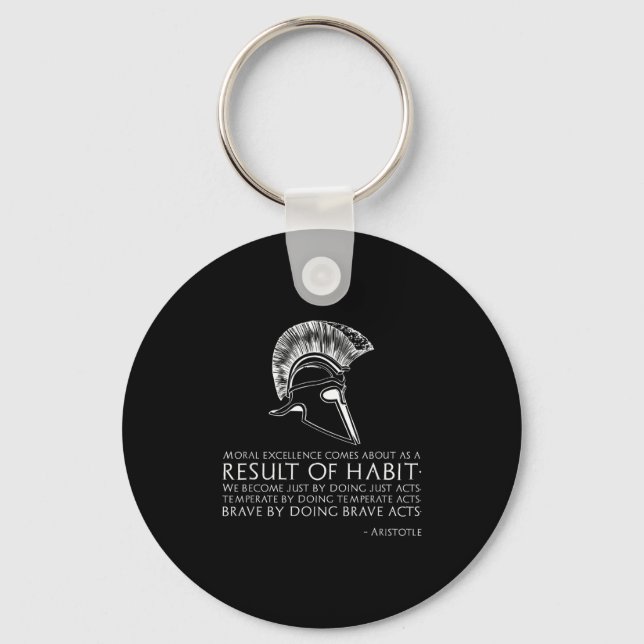 Result Of Habit - Ancient Greek Philosophy - Arist Key Ring (Front)