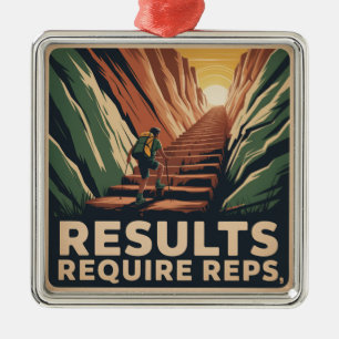 Results Require Reps Metal Tree Decoration