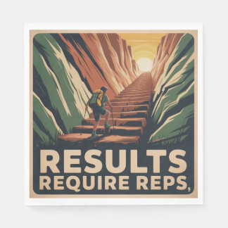 Results Require Reps Napkin