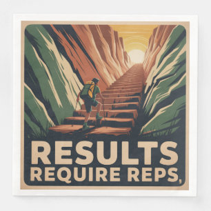 Results Require Reps Napkin