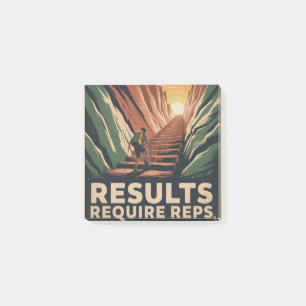 Results Require Reps Post-it Notes