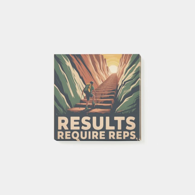 Results Require Reps Post-it Notes (Front)