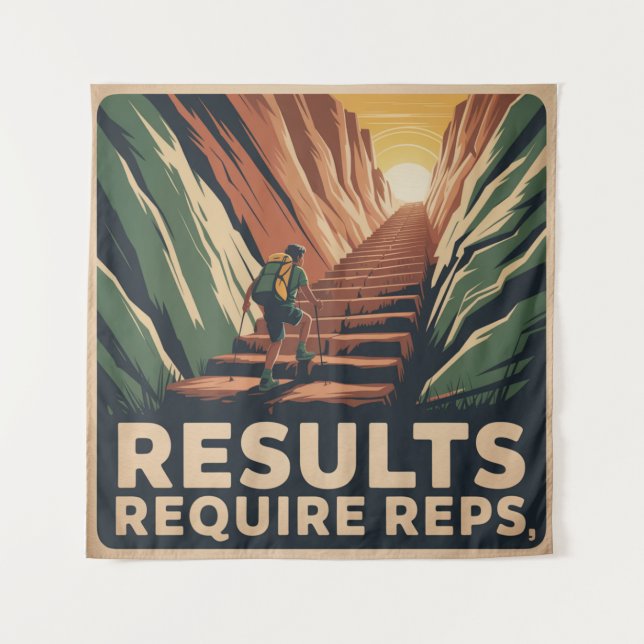 Results Require Reps Tapestry (Front)