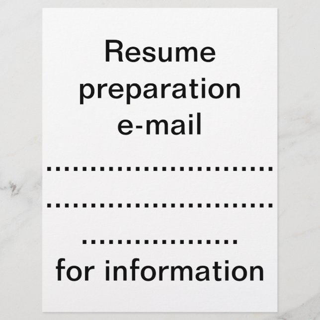 Resume flyer (Front)