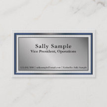 Résumé networking business cards metallic facade