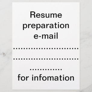 Resume preparation flyer