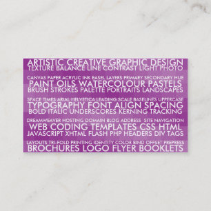Resume Style - Purple Business Card