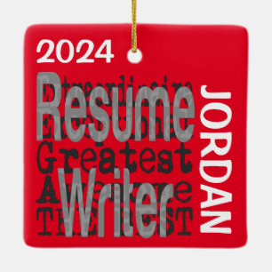Resume Writer Extraordinaire CUSTOM Ceramic Ornament