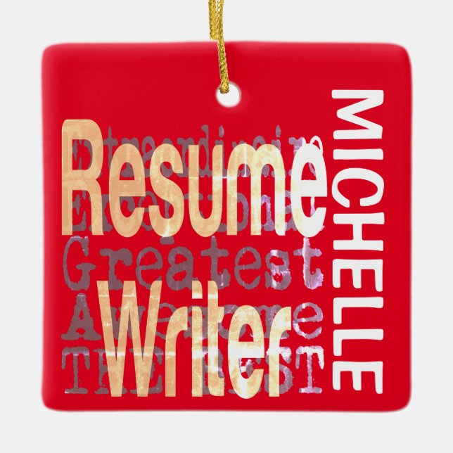 Resume Writer Extraordinaire CUSTOM Ceramic Ornament (Front)