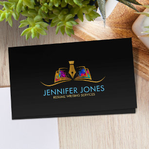 Resume Writing Services Colourful Professional Business Card